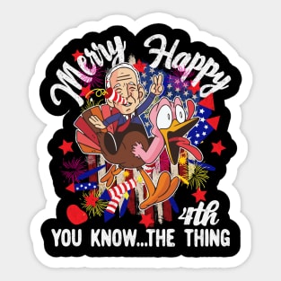 Funny Joe Biden Happy 4th Of You Know The Thing Confused 4th Sticker